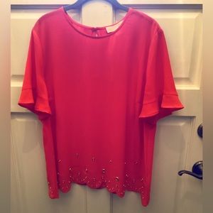 Michael Kors Short Sleeve Blouse with grommets (XL)